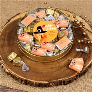 Happy Thanksgiving Personalized Large Tin with Hersheys  Reeses Mix - 46316D-L