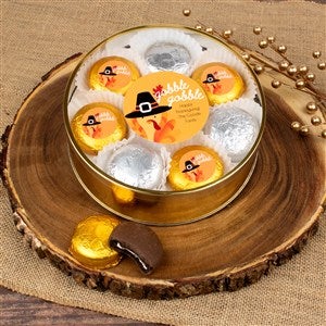 Happy Thanksgiving Extra-Large Tin with 16 Chocolate Covered Oreo Cookies - 46318D-XL