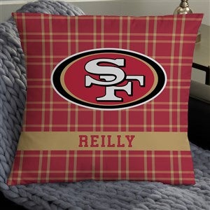 NFL San Francisco 49ers Personalized 18" Throw Pillow - 46334-L