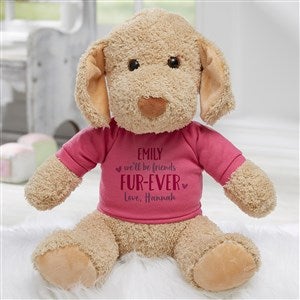 Dog Gone Cute Personalized Plush Dog Stuffed Animal - Raspberry - 46342-RA