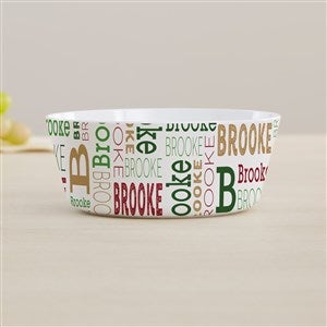 Christmas Repeating Name Personalized Kids Bowl  - 46373-B