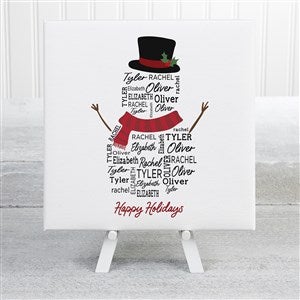 Snowman Repeating Name Personalized Canvas - 8x8 - 46384-XS