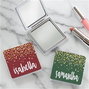 Christmas Sparkling Name Personalized Compact Mirror - 46386