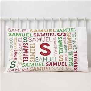 Christmas Repeating Name Personalized Pillowcase - 20" x 31" - 46395-F