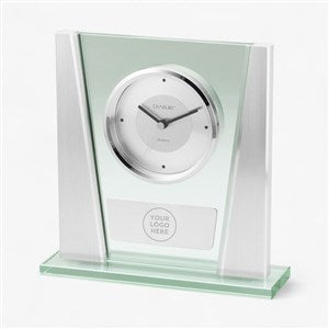 Personalized Logo Modern Glass Recognition Clock - 46424