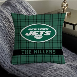 NFL New York Jets Plaid Personalized 14" Throw Pillow - 46454-S