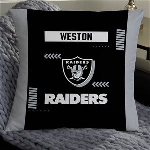 NFL Las Vegas Raiders Classic Personalized 18" Throw Pillow - 46467-L