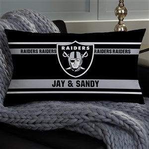 NFL Las Vegas Raiders Classic Personalized Lumbar Throw Pillow - 46467-LB