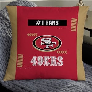 NFL San Francisco 49ers Classic Personalized 18" Throw Pillow - 46469-L