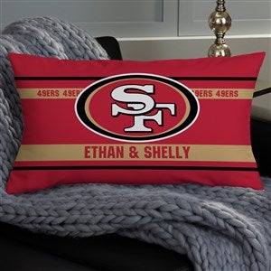 NFL San Francisco 49ers Classic Personalized Lumbar Throw Pillow - 46469-LB