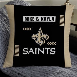 NFL New Orleans Saints Classic Personalized 18" Throw Pillow - 46498-L