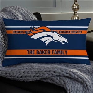 NFL Denver Broncos Classic Personalized Lumbar Throw Pillow - 46500-LB