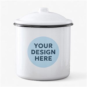 Personalized Logo Enamel Canister- Medium - 46537-M