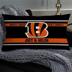 NFL Cincinnati Bengals Classic Personalized Lumbar Throw Pillow - 46547-LB
