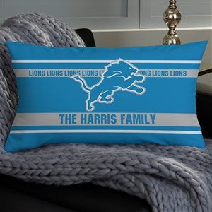 NFL Detroit Lions Classic Personalized Lumbar Throw Pillow - 46548-LB