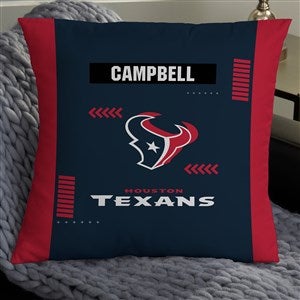 NFL Houston Texans Classic Personalized 18" Throw Pillow - 46549-L