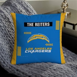 NFL Los Angeles Chargers Classic Personalized 14 Throw Pillow - 46573-S