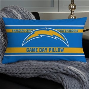 NFL Los Angeles Chargers Classic Personalized Lumbar Throw Pillow - 46573-LB