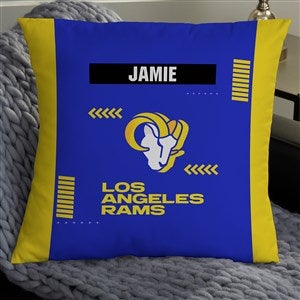 NFL Los Angeles Rams Classic Personalized 18" Throw Pillow - 46589-L