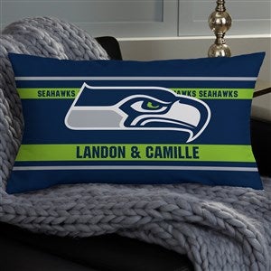 NFL Seattle Seahawks Classic Personalized Lumbar Throw Pillow - 46592-LB
