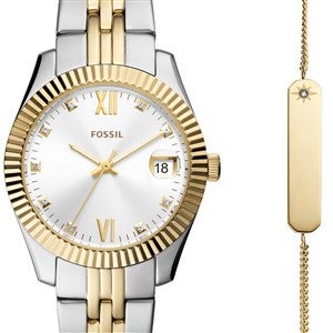 Fossil bracelet engraved sales