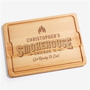 Smokehouse Personalized Extra Large Hardwood Cutting Board- 15x21 - 46627-XL
