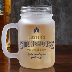 Smokehouse Personalized Frosted Mason Jar - 46632