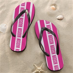Classic Stripes Personalized Adult Flip Flops - 46697