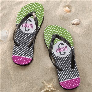 Yours Truly Personalized Adult Flip Flops - 46701