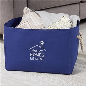 Personalized Logo Embroidered Storage Tote- Navy - 46710-B
