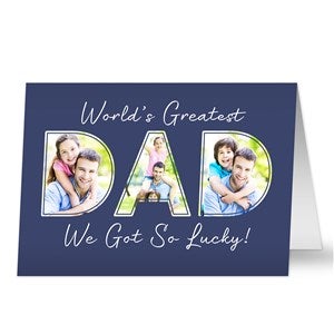 Memories with Dad Personalized Photo Greeting Card - 46721