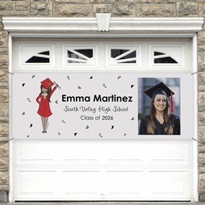 Graduation Girl philoSophies® Personalized Graduation Banner- 45x108 - 46744-LP
