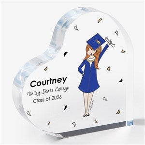 Graduation Girl philoSophies® Personalized Colored Heart Keepsake - 46749