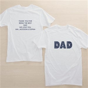 Dad Repeating Name Personalized 2-Sided Hanes® Adult T-Shirt - 46755-AT