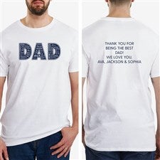 Dad Repeating Name Personalized 2-Sided Hanes® Adult T-Shirt - 46755-AT