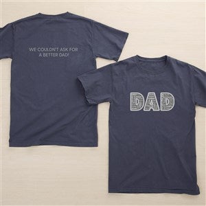 Dad Repeating Name Personalized 2-Sided Hanes® Adult ComfortWash™ T-Shirt - 46755-CWT