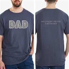 Dad Repeating Name Personalized 2-Sided Hanes® Adult ComfortWash™ T-Shirt - 46755-CWT