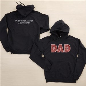 Dad Repeating Name Personalized 2-Sided Hanes® Adult Hooded Sweatshirt - 46757-BS