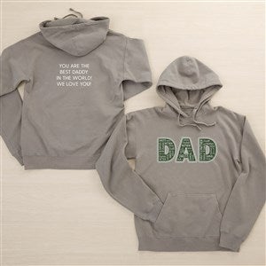 Dad Repeating Name Personalized 2-Sided Hanes® Adult ComfortWash™ Hoodie - 46757-CWHS