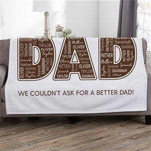 Dad Repeating Name Personalized 50x60 Sweatshirt Blanket - 46758-SW