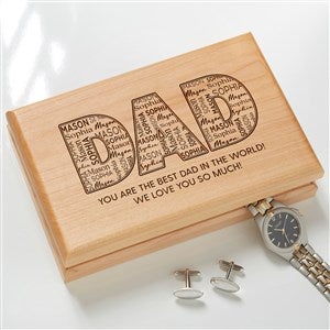 Dad Repeating Name Personalized Valet Box - 46765