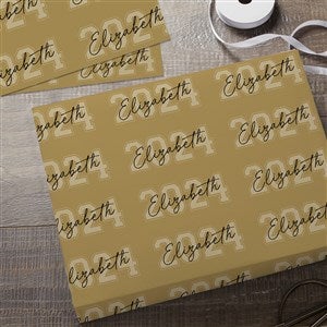 Collegiate Year Personalized Graduation Wrapping Paper Sheets - 46773-S