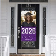 Collegiate Year Personalized Photo Graduation Door Banner - 46777