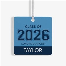 Collegiate Year Personalized Graduation Ornament- 2.75quot; Metal - 1 Sided - 46790-1M