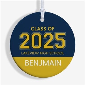 Collegiate Year Personalized Graduation Ornament- 2.85 Glossy - 1 Sided - 46790-1S