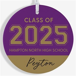 Collegiate Year Personalized Graduation Ornament- 3.75 Matte - 1 Sided - 46790-1L