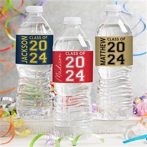 Collegiate Year Personalized Graduation Water Bottle Labels - 46793