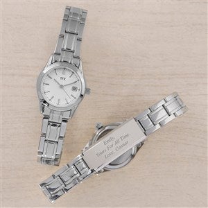 Womens TFX By Bulova Engraved Silver Watch - 46798