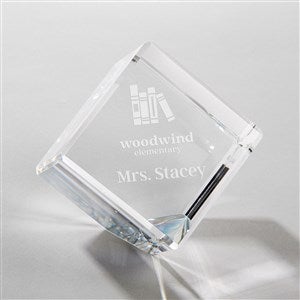 Personalized Logo Crystal Cube Paperweight - 46810