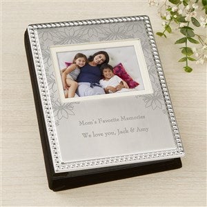 For Her Engraved Silver Beaded Mini Photo Album - 46824